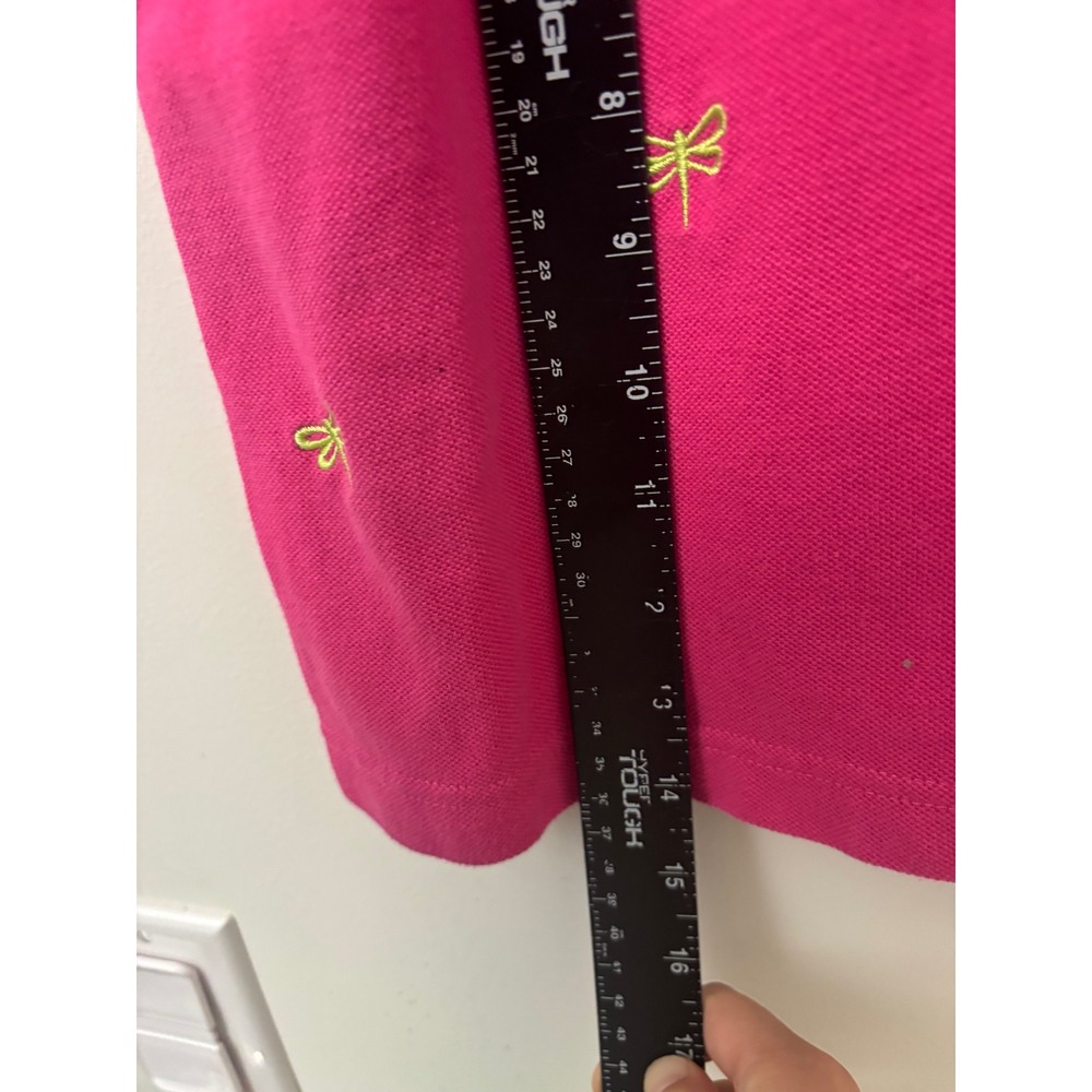 Quacker Factory Pink Lime Hippie Boho Y2K 00s Dragonfly Polo Maxi Dress Women M - Picture 5 of 6